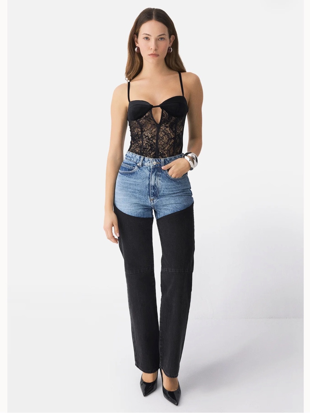 Two tone viral PIRAL jeans - Picture 4 of 5